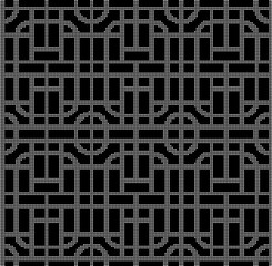 Halftone round black seamless background curve corner square cross lattice