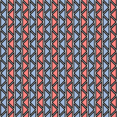 Seamless vector abstract zig zag pattern. symmetrical geometric repeating background with decorative rhombus, triangles. Simle graphic design for web backgrounds, wallpaper, wrapping, surface, fabric
