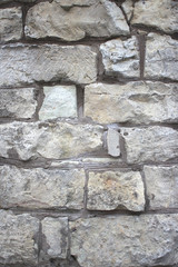 Surface of ancient gray brick wall