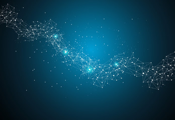 Abstract technology futuristic network