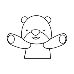 teddy bear cartoon infantile vector icon illustration