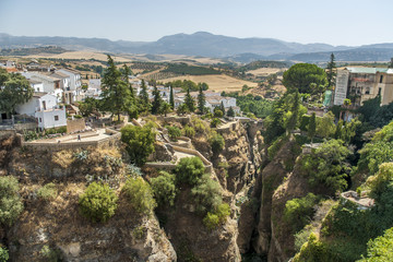 Fototapeta na wymiar scenery of the town of Ronda , Malaga, Spain