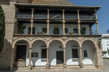 Obraz premium front of a palace of the renaissance in the Ronda town, Malaga, Spain.
