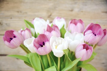 Grußkarte - Blumenstrauß - Frühling - Tulpenstrauß