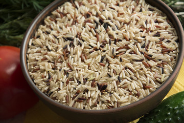 Brown Red Black Wild Mix Rice Food