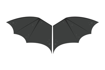 Wings isolated bat black animalwildlife fly halloween mammal vampire flight and natural hawk life peace design element eagle winged side shape vector illustration.