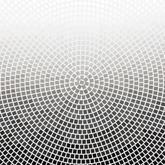 Half tone square spiral circle round gradient monochrome background