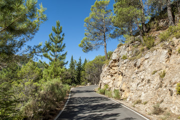 Fototapeta na wymiar scenery in the nature reserve of the sierras of Segura and Cazorla in Jaen, Andalusia, Spain