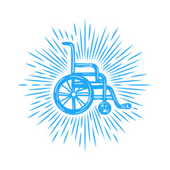 International day of persons with disabilities. Wheelchair. Life with disability. Vector illustration