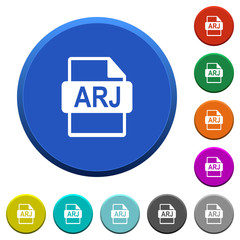 Fototapeta na wymiar ARJ file format beveled buttons