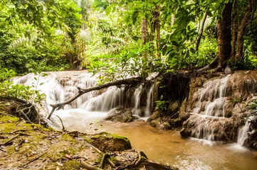 Tuinposter kroengkrawia waterfall Kanchanaburi Thailand © sweettoxic