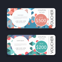 Gift voucher template. Vector illustration.