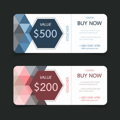 Gift voucher template. Vector illustration.