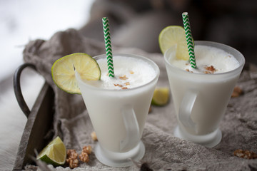 Lime milk shake