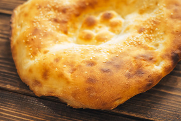 Round uzbek bread