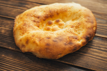 Round uzbek bread