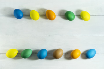 Easter background with colorfull eggs