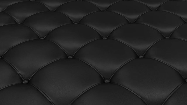 4K Looping Animation of Black Leather Upholstery Background