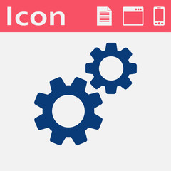 two gears vector icon