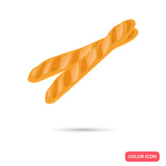 French baguette color flat icon for web and mobile design