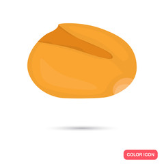 Loaf of white bread color flat icon for web and mobile design