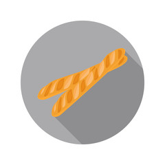 French baguette color flat icon for web and mobile design