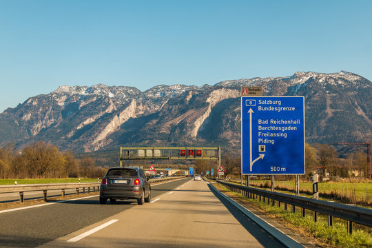 Autobahn A8 nahe der &ouml;sterreichischen Grenze