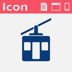 Funicular sign vector flat icon