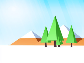 Low poly trees
