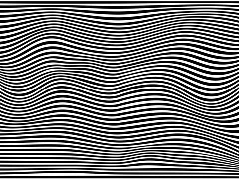 Black and White Seamless Striped Wave Vintage Background.Stripes black warped.Black and white stripes.
