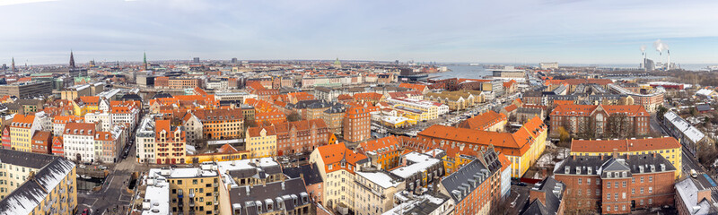 Naklejka na ściany i meble Copenhagen Aerial view Panorama