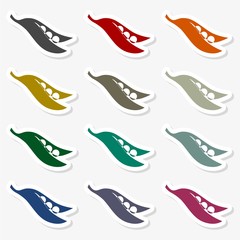 Peas icon in flat style