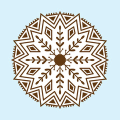 Henna tattoo brown mehndi flower template doodle ornamental lace decorative element and indian design pattern paisley arabesque mhendi embellishment vector.