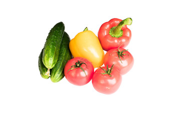 vegetables isolated on a white background