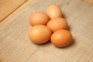 Raw Organic Brown Eggs