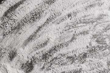 Scattered flour on table