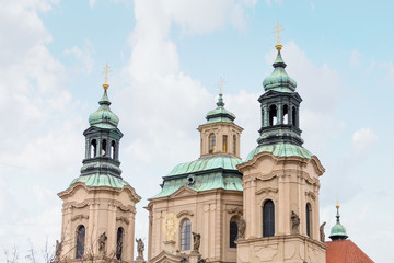 Fototapeta na wymiar Cathedral of Saint Nicolas in Prague, Czech Republic