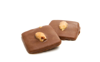 German cookies in chocolate isolated