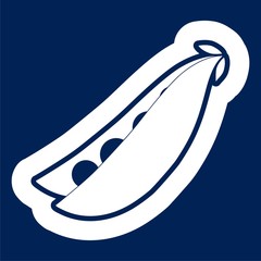 Peas icon in flat style - Illustration