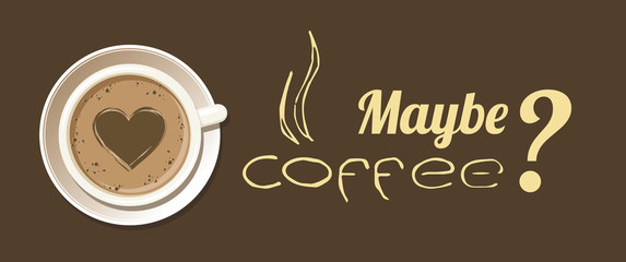 Espresso Cup with Latte Art Banner