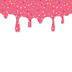 Dripping Pink Donut Glaze Background