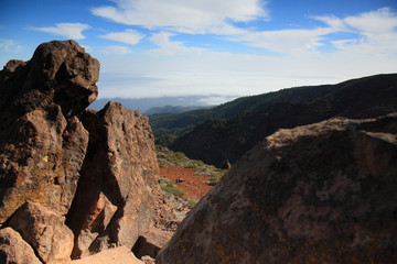 Mountain landscape at Pinar de Garafía - La Palma, Canary Islands