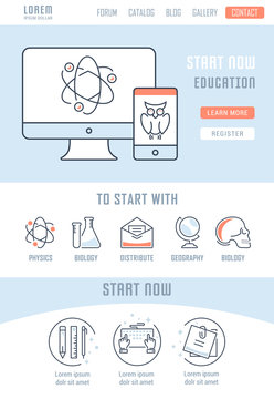Website Banner and Landing Page Education