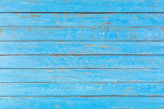 Distressed blue rustic wood backdrop