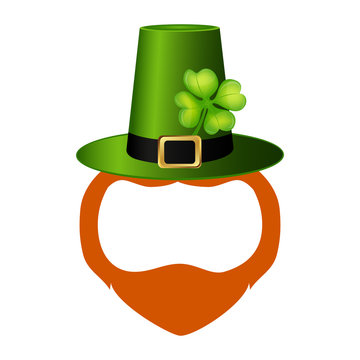 Template face leprechaun on St. Patrick s Day
