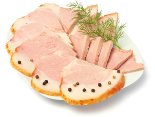 bacon isolated on white background