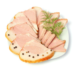 bacon isolated on white background