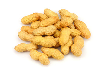 peanuts isolated on the white background