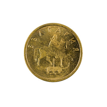 2 bulgarian stotinka coin (2000) reverse isolated on white background