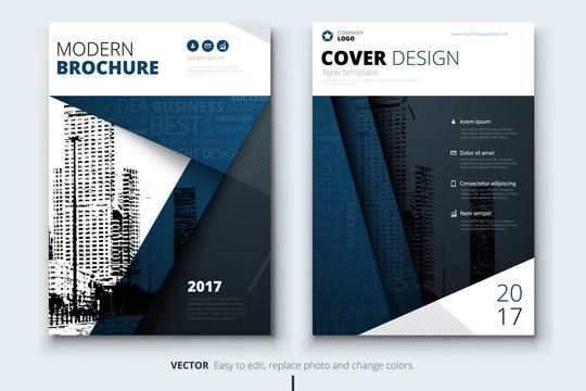 Corporate business annual report cover, brochure or flyer design. Leaflet presentation. Catalog with Abstract geometric background. Modern publication poster magazine, layout, template. A4 size